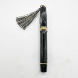 OMAS Princess Paragon Extra Platinum Celluloid Fountain Pen with Tassel -  Medium 18kt Gold Nib