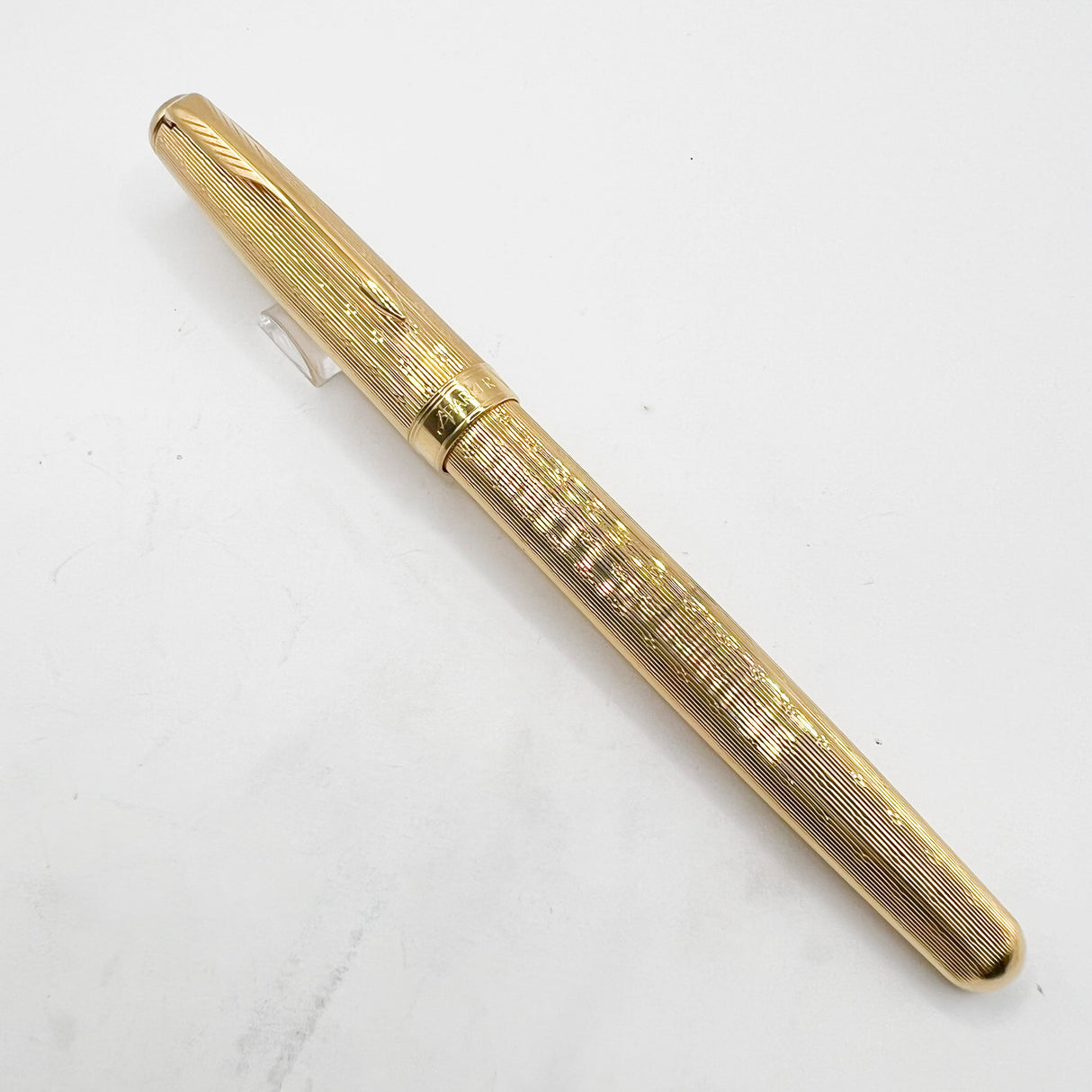 Parker Sonnet Gold-Plated Chiseled Fountain Pen -  Medium 18kt Gold Nib