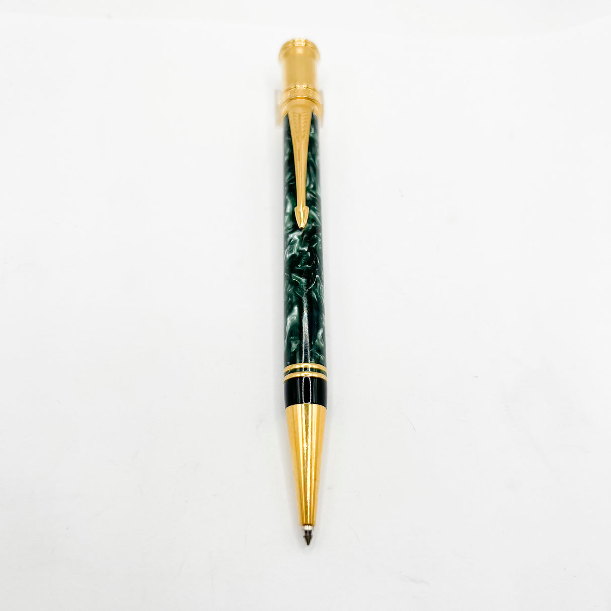 Parker Duofold Marbled Green Ballpoint Pen