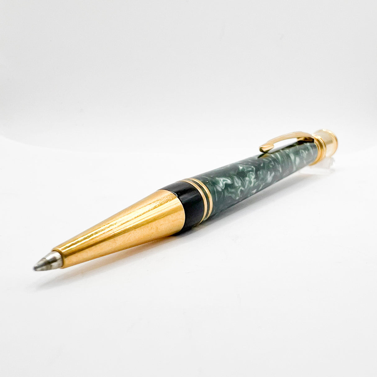 Parker Duofold Marbled Green Ballpoint Pen