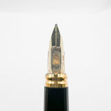 S.T. Dupont Full Covered Gold-Plated Barleycorn Classic  Fountain Pen- Medium 18kt Gold Nib