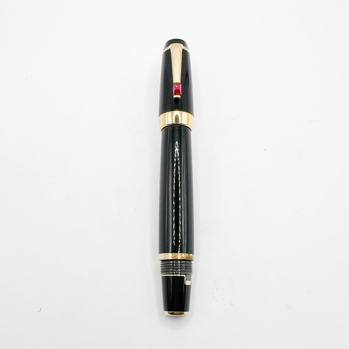Montblanc Boheme Black Retractable Nib Fountain Pen- Fine 14 Kt Gold Nib