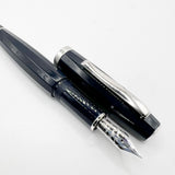 Scribo  (Bologna) "Feel" Navy Blue Faceted Fountain Pen  -   Fine 18Kt Gold Nib