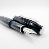 Scribo  (Bologna) "Feel" Navy Blue Faceted Fountain Pen  -   Fine 18Kt Gold Nib