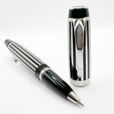 Montblanc Crystal Boheme Rollerball - Platinum-Plated Stripes over Black Resin (with Surface Wear)