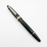 Montblanc Meisterstuck Black Resin #146 LeGrand Fountain Pen  - Flexible  Broad 14kt Gold Nib
