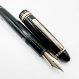 Montblanc Meisterstuck Black Resin #146 LeGrand Fountain Pen  - Flexible  Broad 14kt Gold Nib