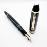 Montblanc Meisterstuck Black Resin #146 LeGrand Fountain Pen  - Flexible  Broad 14kt Gold Nib