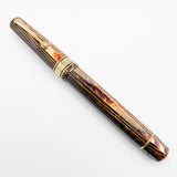 Omas Paragon Extra Original Style Facetted Arco Bronze Exquisite Celluloid Fountain Pen - FLEXIBLE Medium 14kt Gold Nib