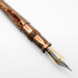Omas Paragon Extra Original Style Facetted Arco Bronze Exquisite Celluloid Fountain Pen - FLEXIBLE Medium 14kt Gold Nib