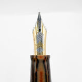 Omas Paragon Extra Original Style Facetted Arco Bronze Exquisite Celluloid Fountain Pen - FLEXIBLE Medium 14kt Gold Nib