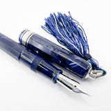 OMAS Princess Paragon Extra Blue Royale Celluloid Fountain Pen  - Extra Fine 18kt Gold Nib