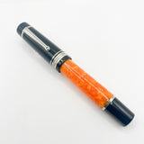 Delta DV Oversize Fountain Pen with Sterling Silver Cap Band - Oversized Medium 14kt Gold Nib