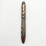 Oldwin (France) Oversized Wood Spina Fountain Pen -  Flexible Large #8 Medium 18kt Gold Nib