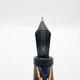 Oldwin (France) Oversized Wood Spina Fountain Pen -  Flexible Large #8 Medium 18kt Gold Nib