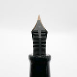 Aurora Optima Black Resin/Sterling Silver Guilloche Cap Fountain  Pen - Fine 14kt Gold Nib