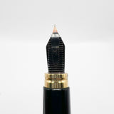 Waterman Man 100 Opera Chased Black Fountain Pen - Medium 18kt Gold Nib