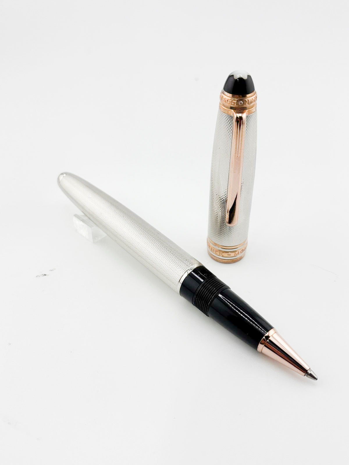 Montblanc Meisterstuck 75th Anniversary Numbered Limited Edition Solitaire Barleycorn Sterling Silver LeGrand Rollerball