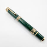 Aurora Original Dante Alighieri Green Lacquered Limited Edition Fountain Pen - Medium 18 Kt Gold Nib