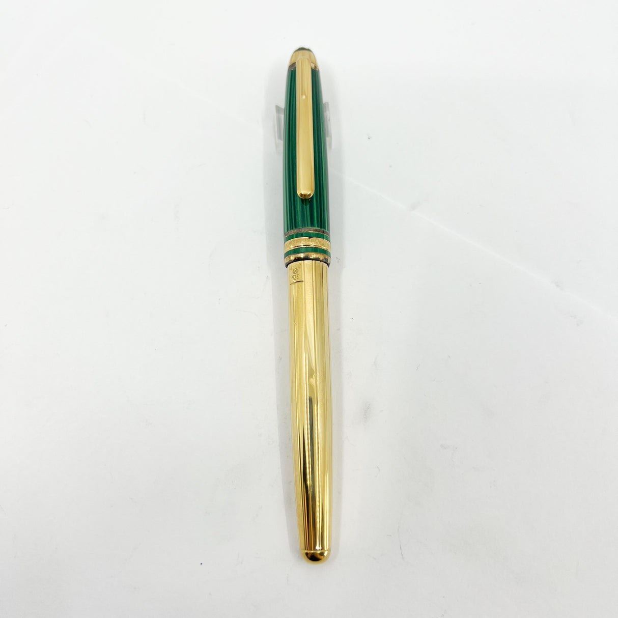 Montblanc Meisterstuck Solitaire  Czar Nikolai Classique 144 Malachite Cap/Vermeil Barrel Fountain Pen