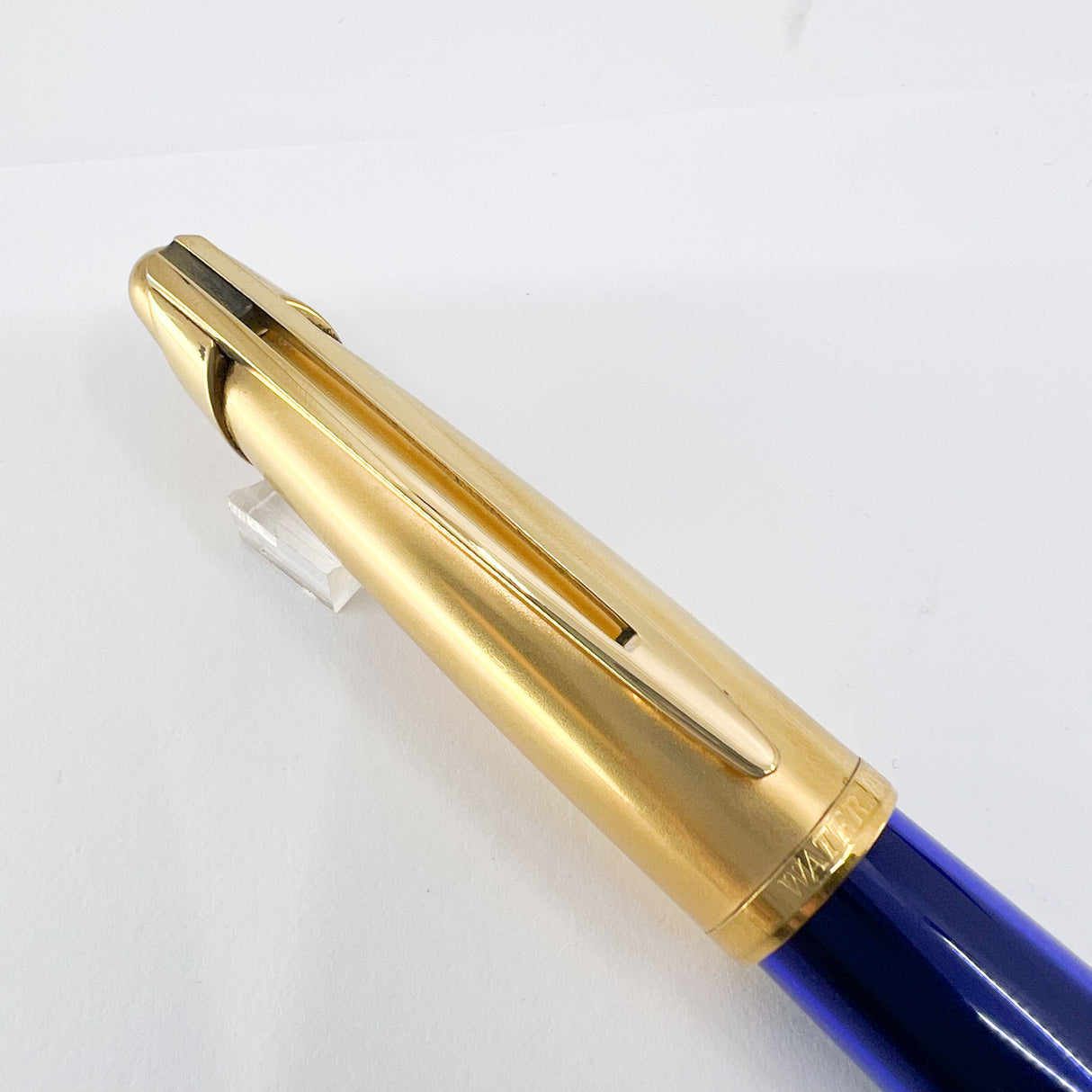Waterman Edson Blue Translucent Fountain Pen - Fine 18kt Gold  Nib