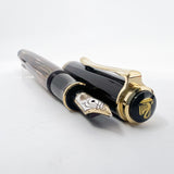 Pelikan M400 Tortoise Brown Fountain Pen -  Medium Oblique 14kt Gold Nib