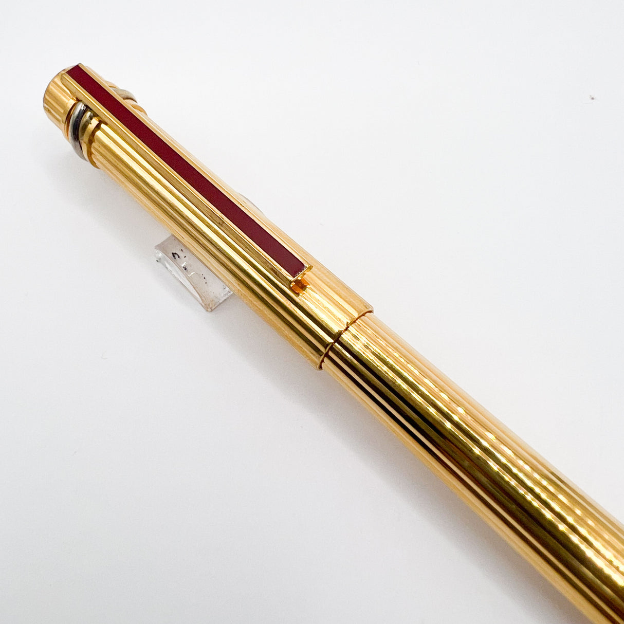 Cartier  Gold-Plated Fluted Must de Cartier Fountain Pen - Medium 18kt Gold Nib