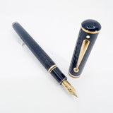 Sheaffer Connaisseur Black Chased Etched Design Fountain Pen - Medium 18kt Gold  Nib - Scarce!