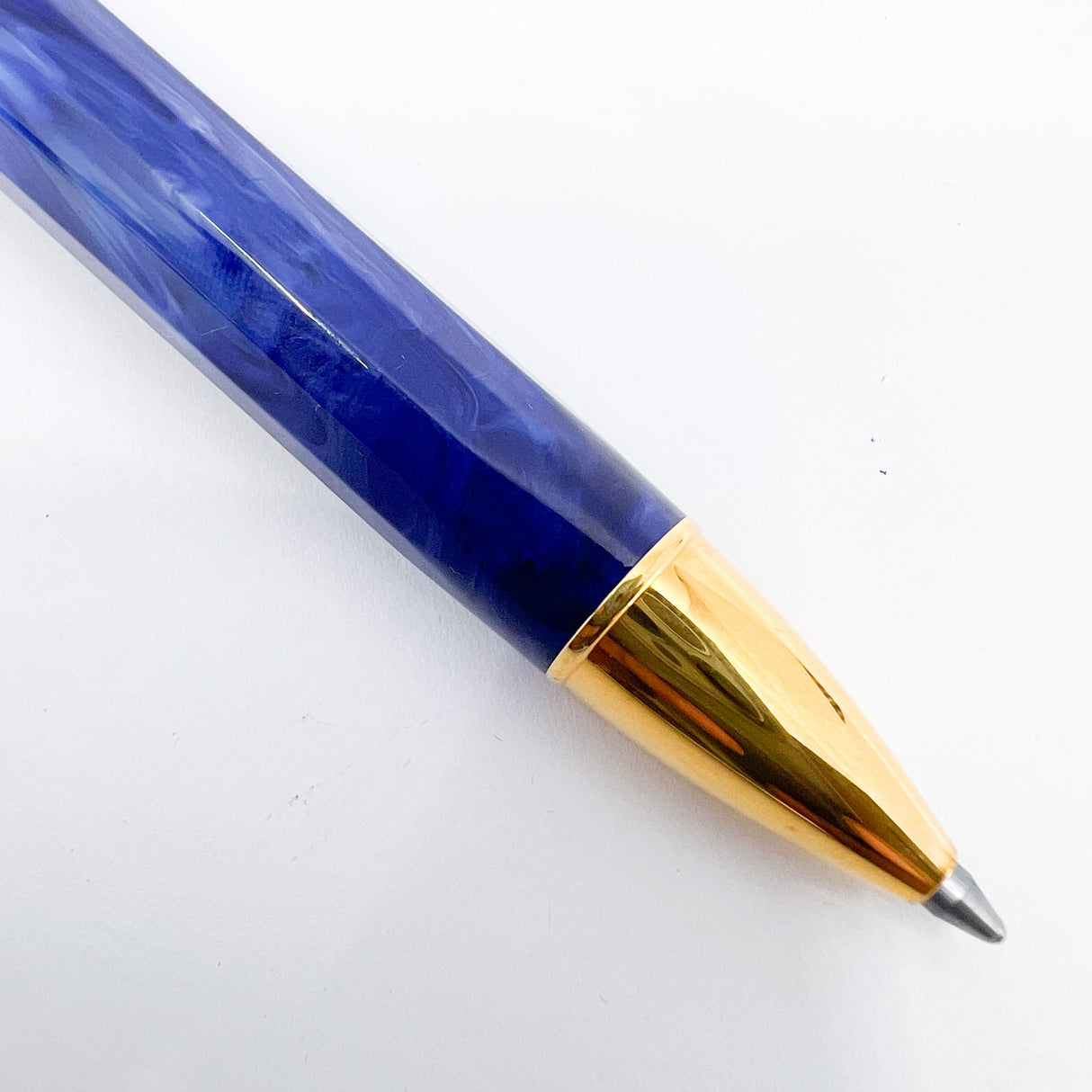 Caran d'Ache Equinox Blue Marble Ballpoint Pen