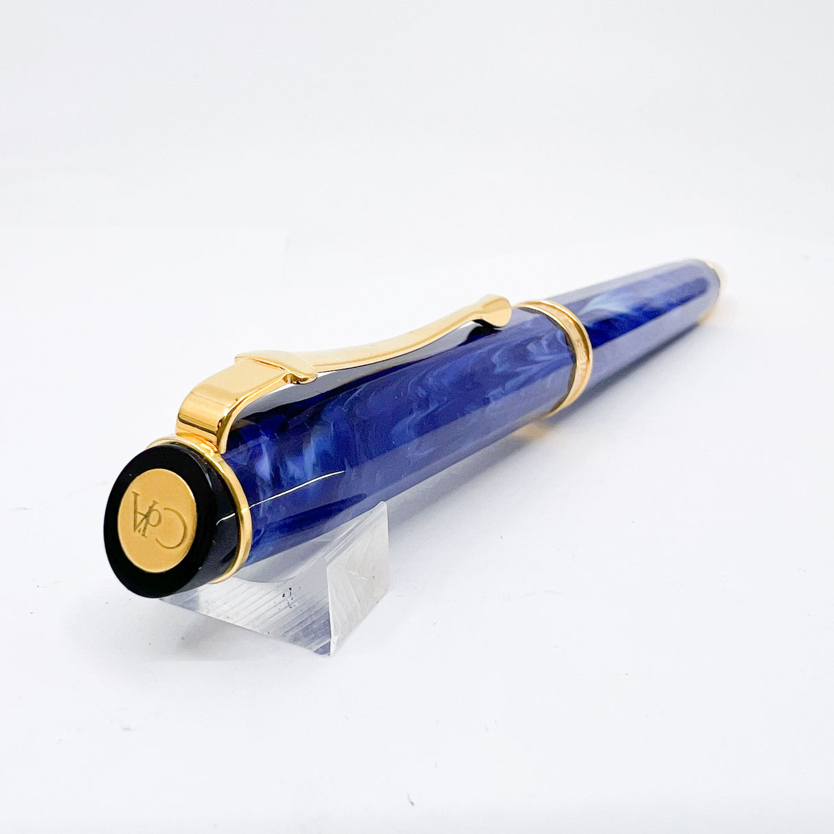 Caran d'Ache Equinox Blue Marble Ballpoint Pen