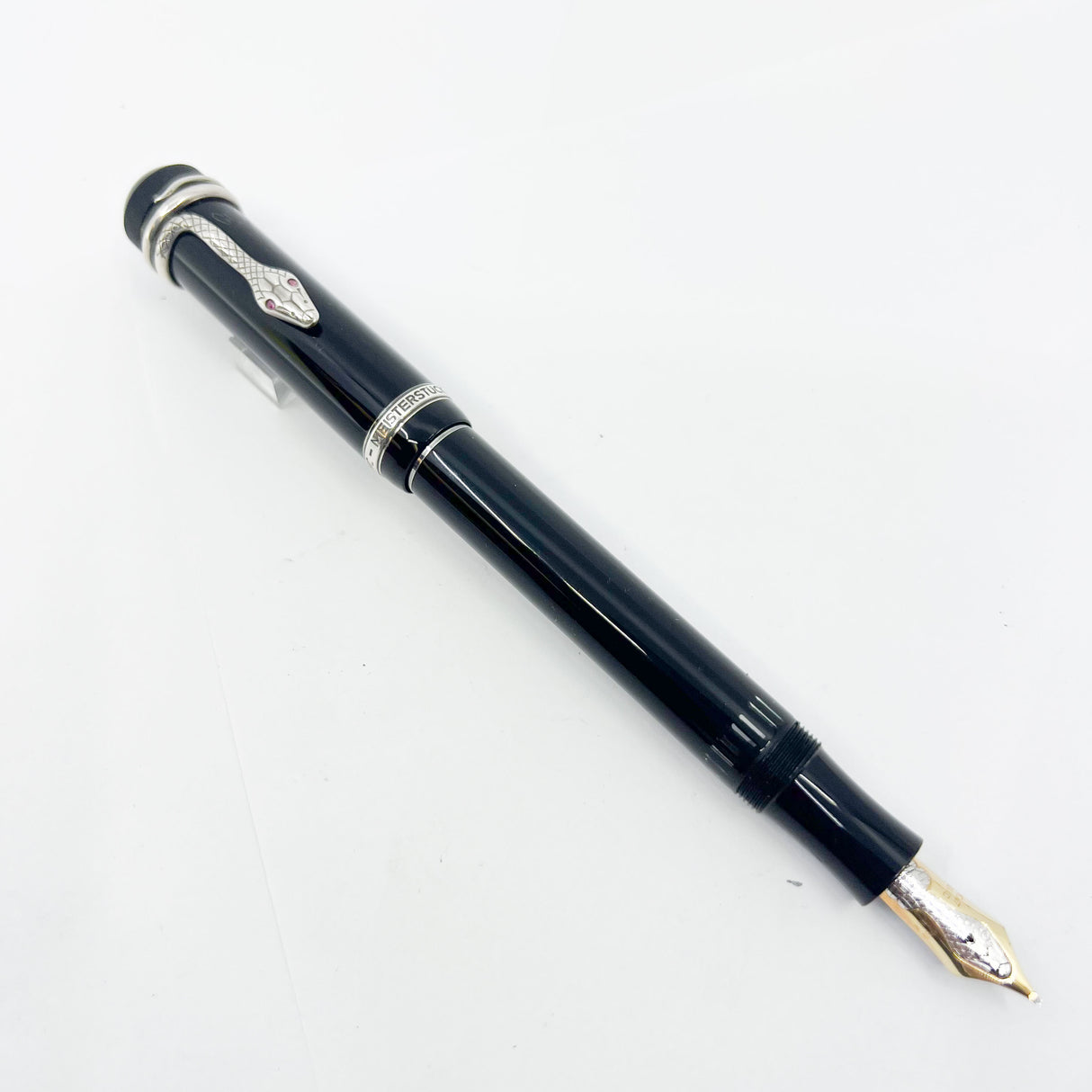 Montblanc Agatha Christie Sterling Silver Limited Edition Fountain Pen - Fine 18kt Gold Nib