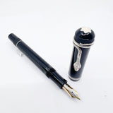 Montblanc Agatha Christie Sterling Silver Limited Edition Fountain Pen - Fine 18kt Gold Nib