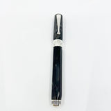 Montegrappa Symphony Lustrous Grigio (Grey) Perla Celluloid Faceted Rollerball - Sterling Silver Trim