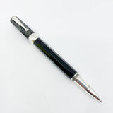 Montegrappa Symphony Lustrous Grigio (Grey) Perla Celluloid Faceted Rollerball - Sterling Silver Trim