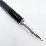 Montegrappa Symphony Lustrous Grigio (Grey) Perla Celluloid Faceted Rollerball - Sterling Silver Trim