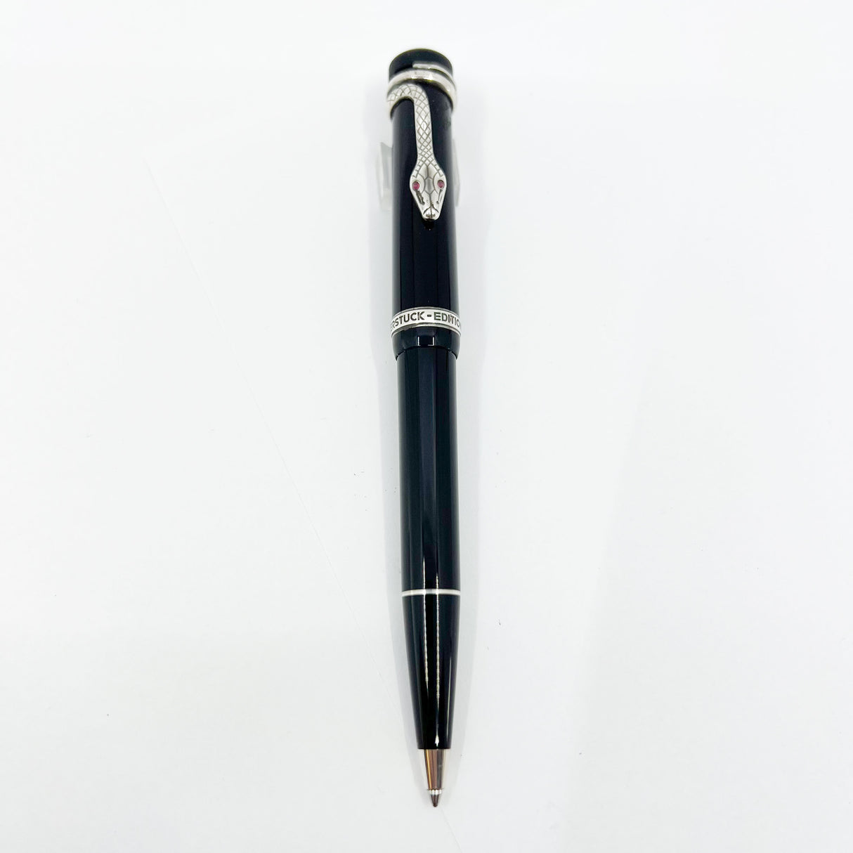 Montblanc Agatha Christie Writer Series Limited Edition Ballpoint Pen - Sterling Silver Snake Clip with Ruby Eyes