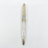 Montblanc LeGrand Solitaire #146 Sterling Silver Pinstriped Fountain Pen - Fine 18kt Gold Nib