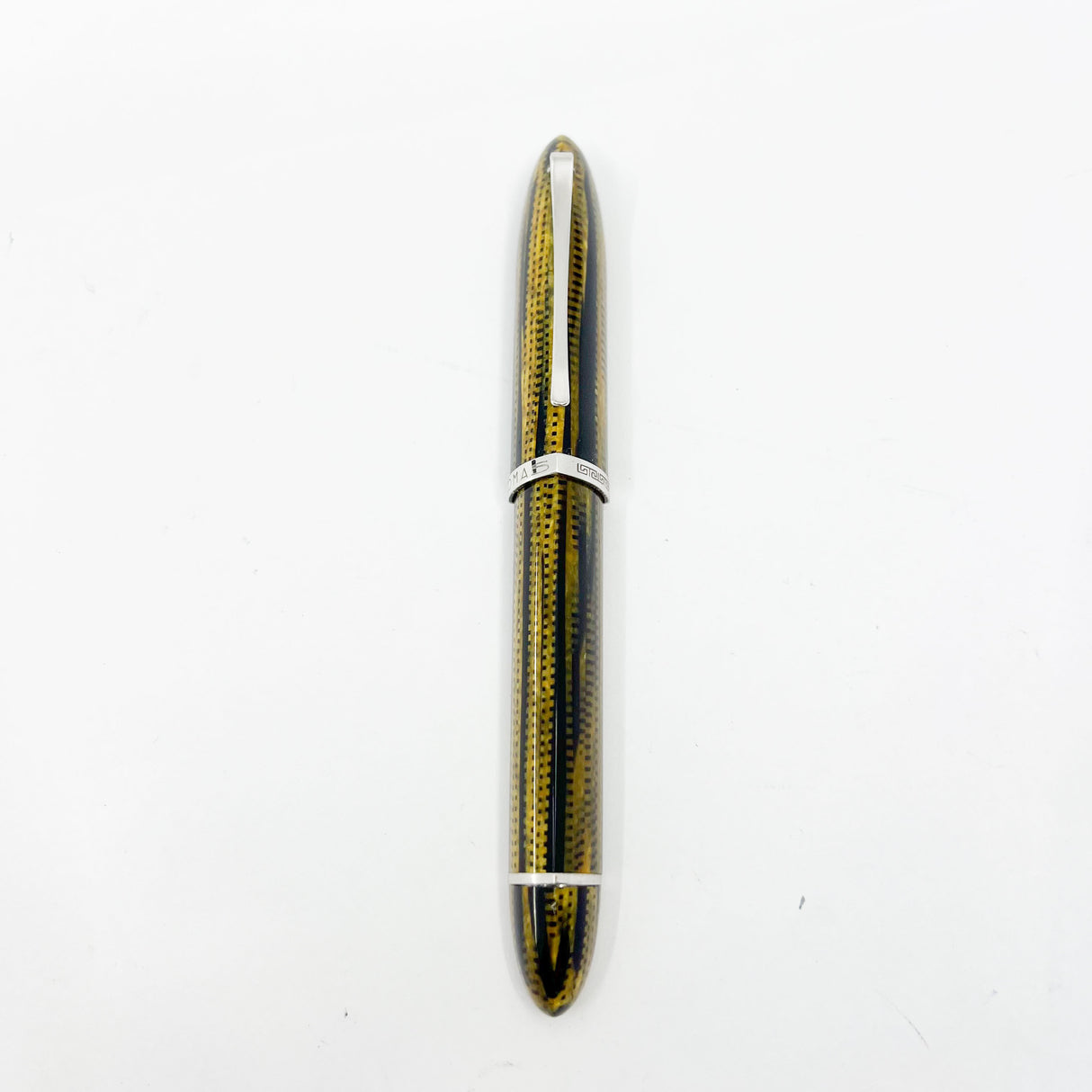 Omas #360 Triangular Burkina Celluloid Fountain Pen - The Scarcest of the Modern OMAS Celluloid  Designs - Flexible Medium 18kt Gold Nib