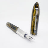 Omas #360 Triangular Burkina Celluloid Fountain Pen - The Scarcest of the Modern OMAS Celluloid  Designs - Flexible Medium 18kt Gold Nib