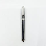 Louis Cartier Dandy Platinum Plated & Black Lacquered Striped Limited Edition Fountain Pen - Medium 18kt Gold Nib - A Perfect User!