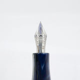 Visconti Divina Elegance Imperial Blue Mid-Size Fountain Pen - Flexible Fine 23K Palladium Nib