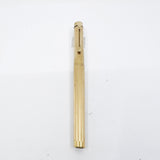 Sheaffer Full-Size Targa Gold-Plated Barleycorn Fountain Pen - Medium 14kt Gold Nib