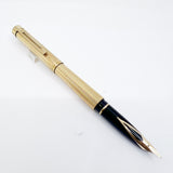 Sheaffer Full-Size Targa Gold-Plated Barleycorn Fountain Pen - Medium 14kt Gold Nib