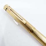 Sheaffer Full-Size Targa Gold-Plated Barleycorn Fountain Pen - Medium 14kt Gold Nib