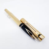 Sheaffer Full-Size Targa Gold-Plated Barleycorn Fountain Pen - Medium 14kt Gold Nib