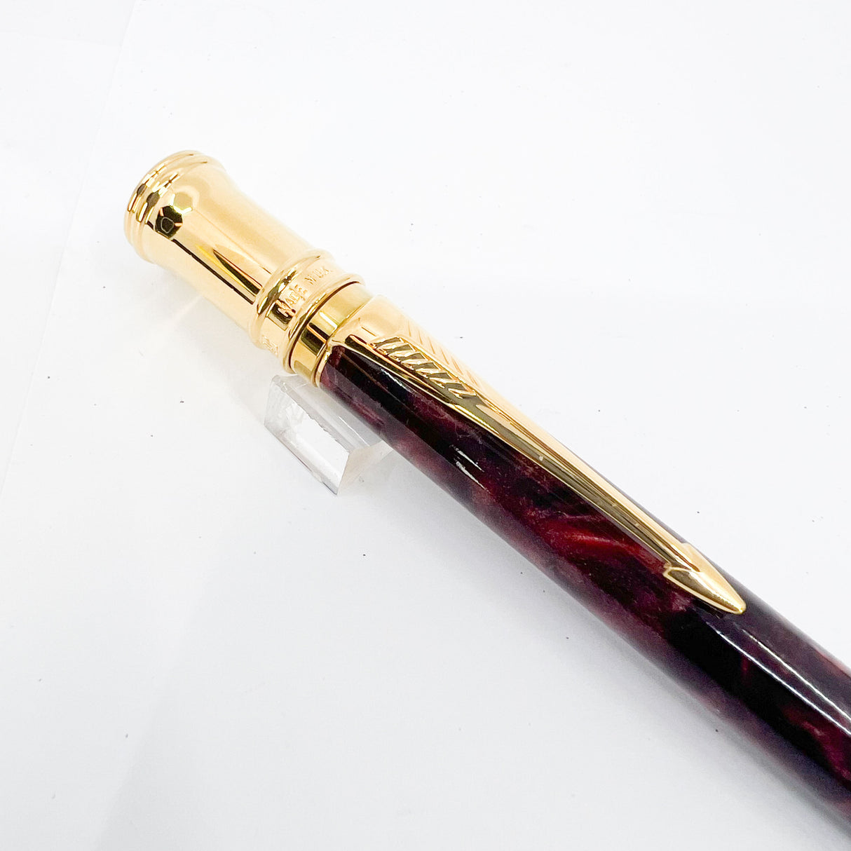Parker Duofold  Marble Maroon Ballpoint Pen - Circa 1991