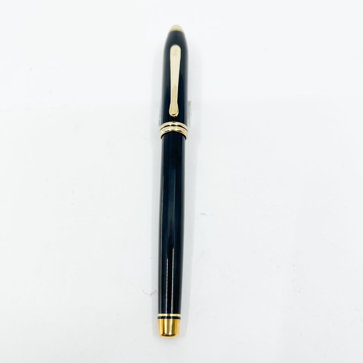 Cross Townsend Glossy Black Lacquer Fountain Pen - Fine 14kt Gold Nib - Made in USA