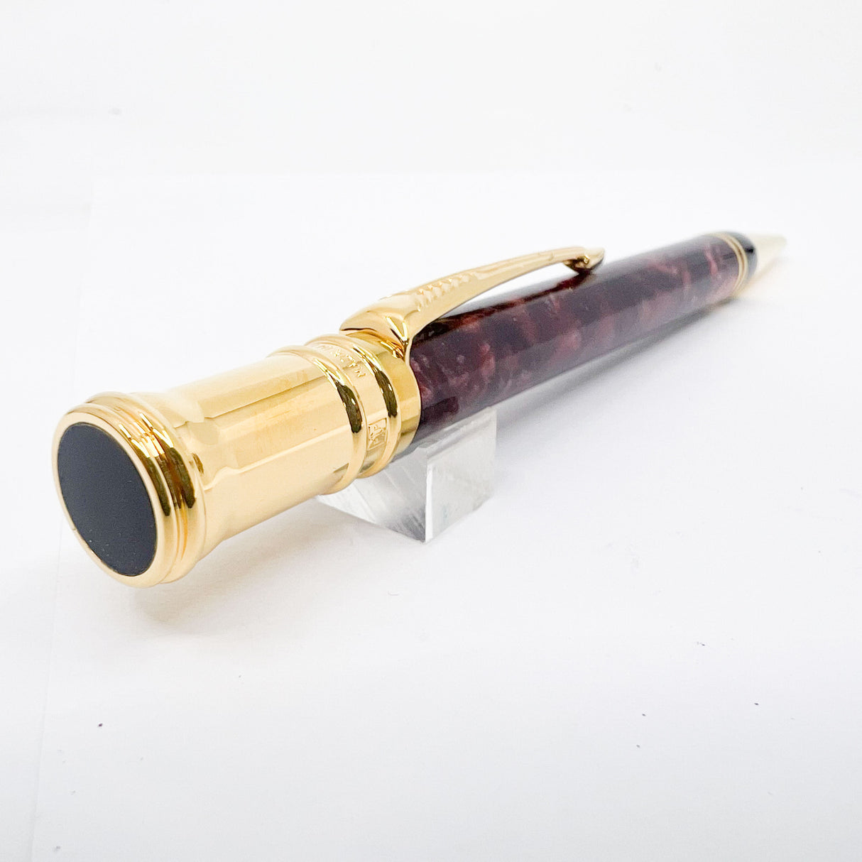 Parker Duofold  Marble Maroon Ballpoint Pen - Circa 1991