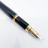 Waterman Man 100 Black Fountain Pen - Extra Fine 18kt Gold Nib