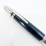 Underwood London Piccadilly Ebonite Blue/Black Ripple Convertible Ballpoint/Rollerball Pen